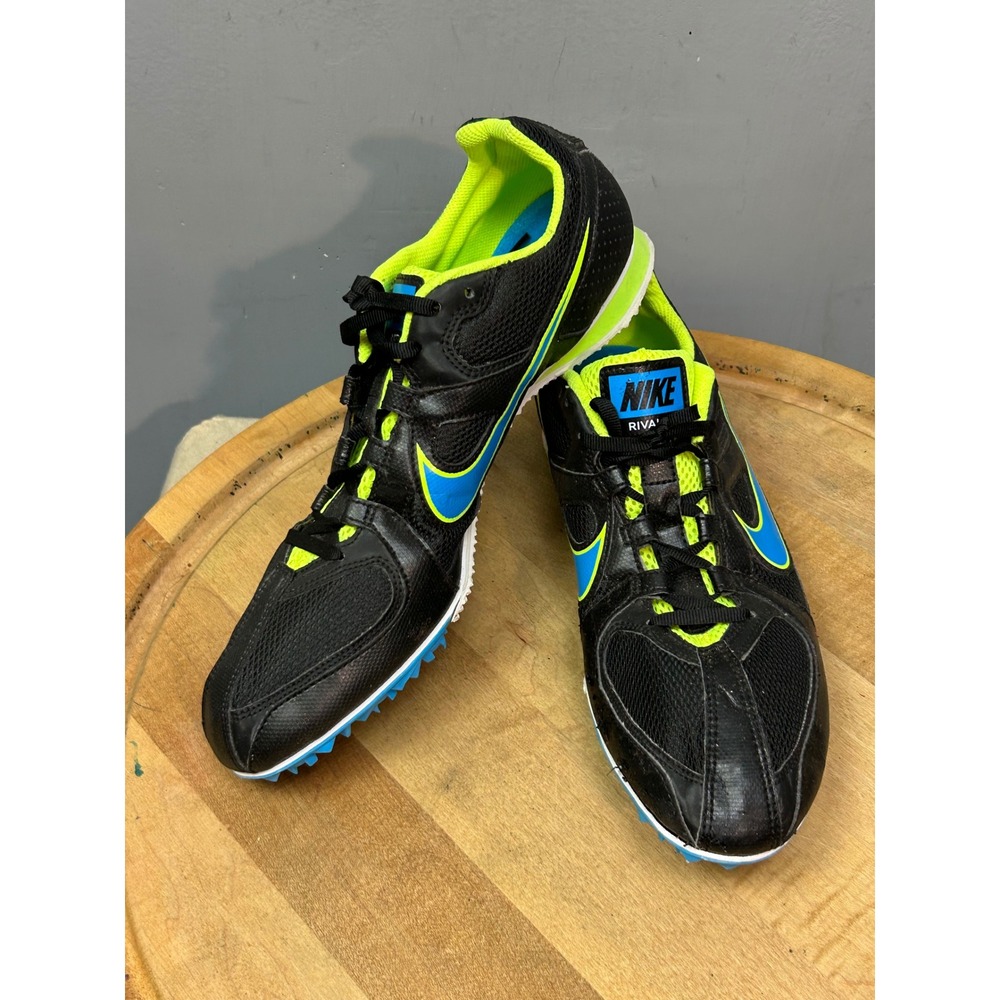 Nike Track‎ Spikes Mens 10 Black Volt Zoom Rival MD 6 468648-041 Racing Shoes